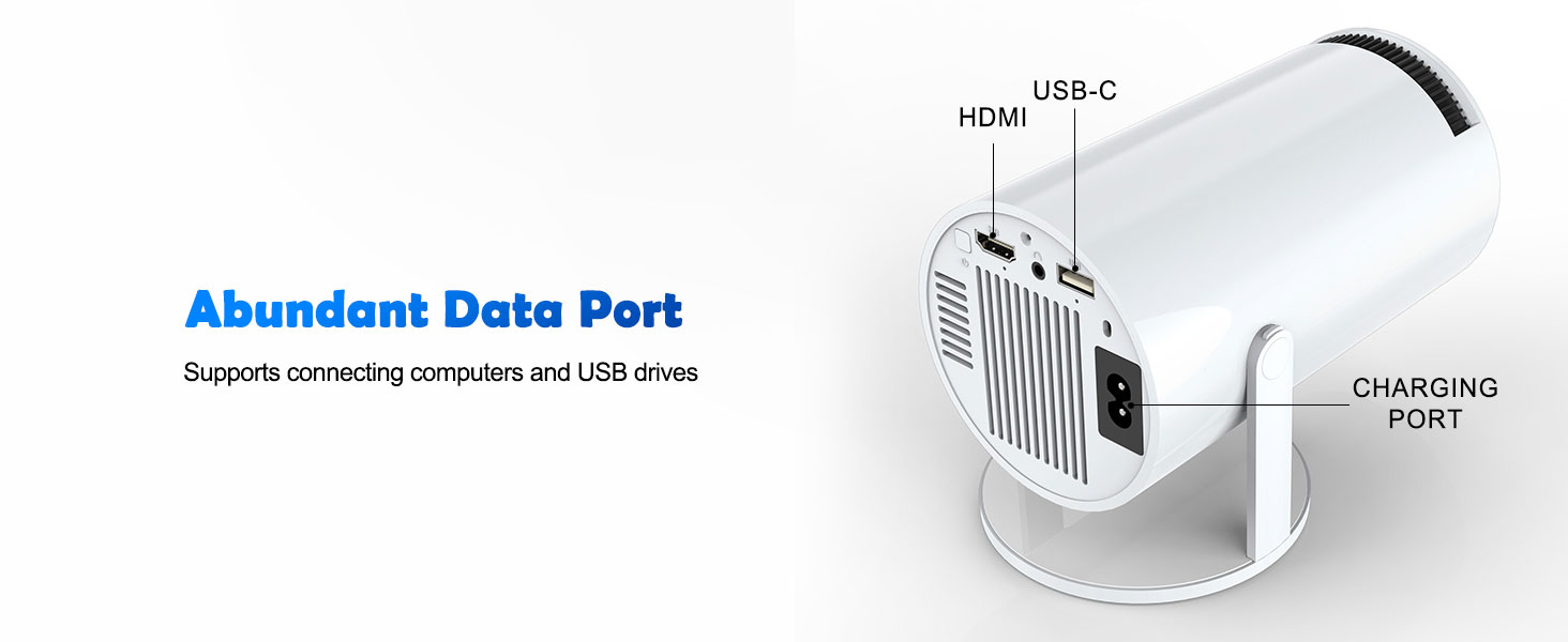 Mini proyector portátil Auto Keystone, proyector Inteligente 4K/ 200 ANSI con WiFi 6, BT 5.0