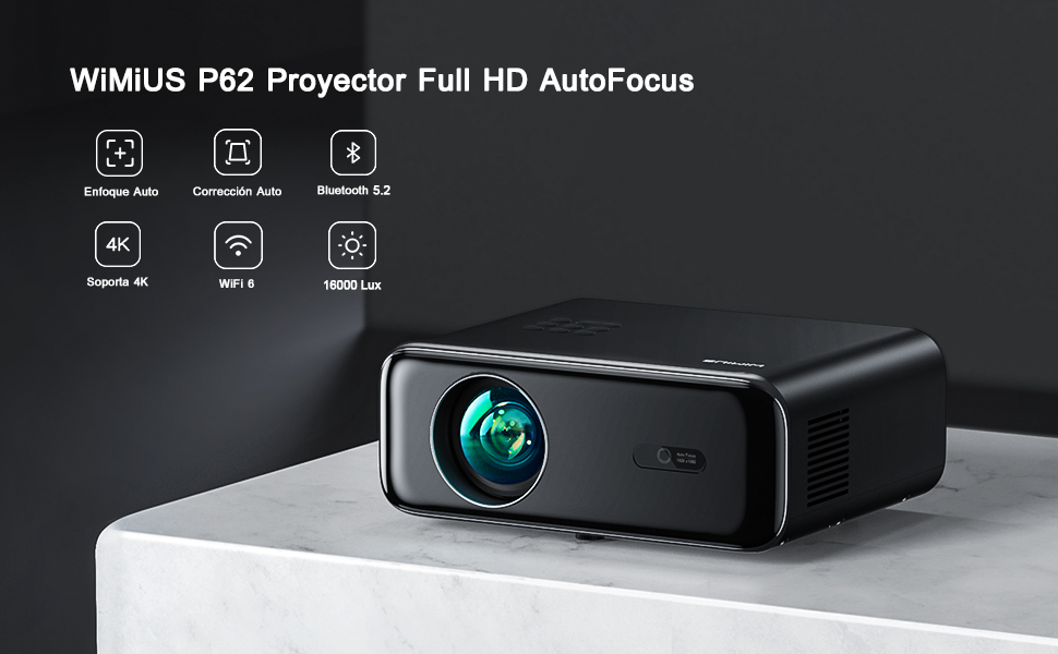 Proyector WiFi Bluetooth Full HD 1080P