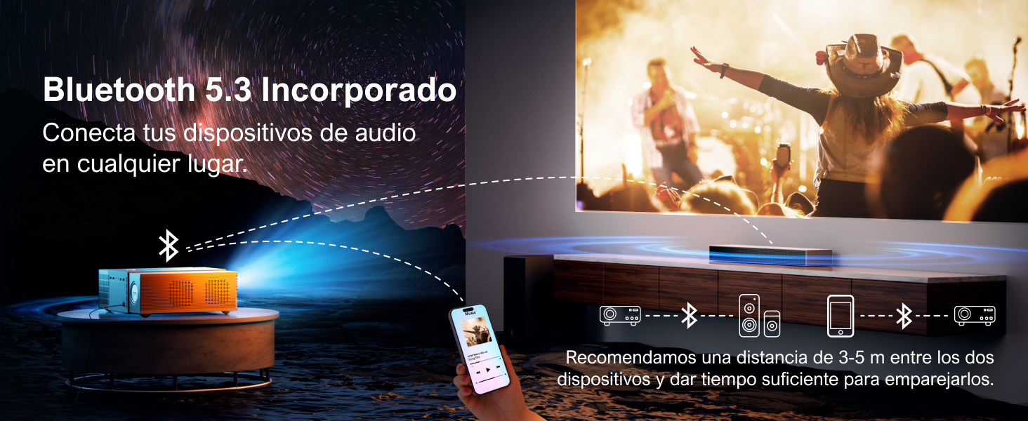 proyector full hd proyector 4k nativo proyector wifi bluetooth proyector cine en casa