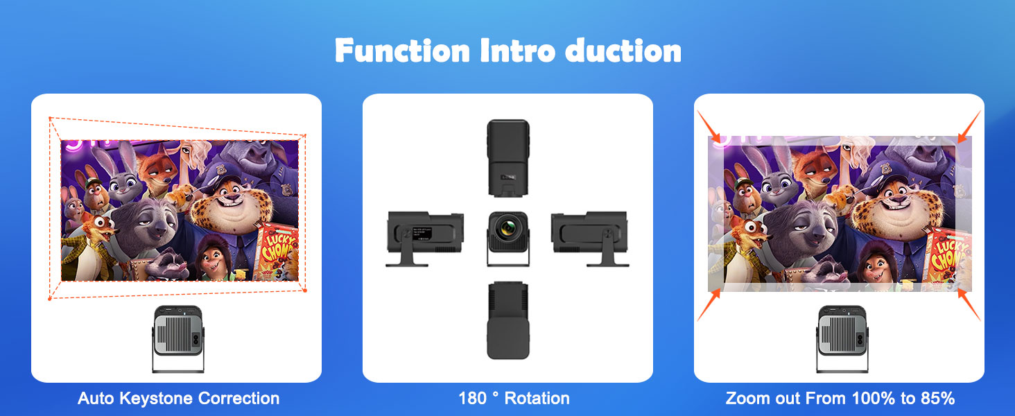 hy320 proyector de Negocios, proyector Disponible para Dormitorio, 1080P, Soporte Duro 4K AV1