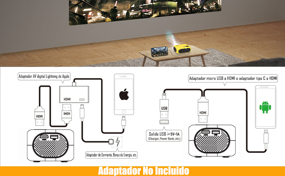 Mini Proyector Portátil